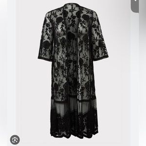 Torrid Black Lace Mesh Kimono